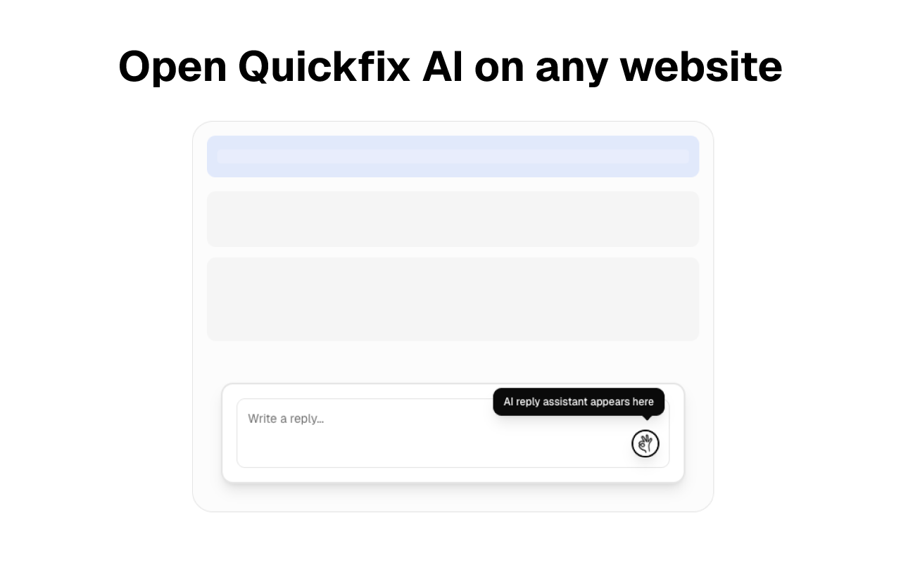 Quickfix AI product screenshot