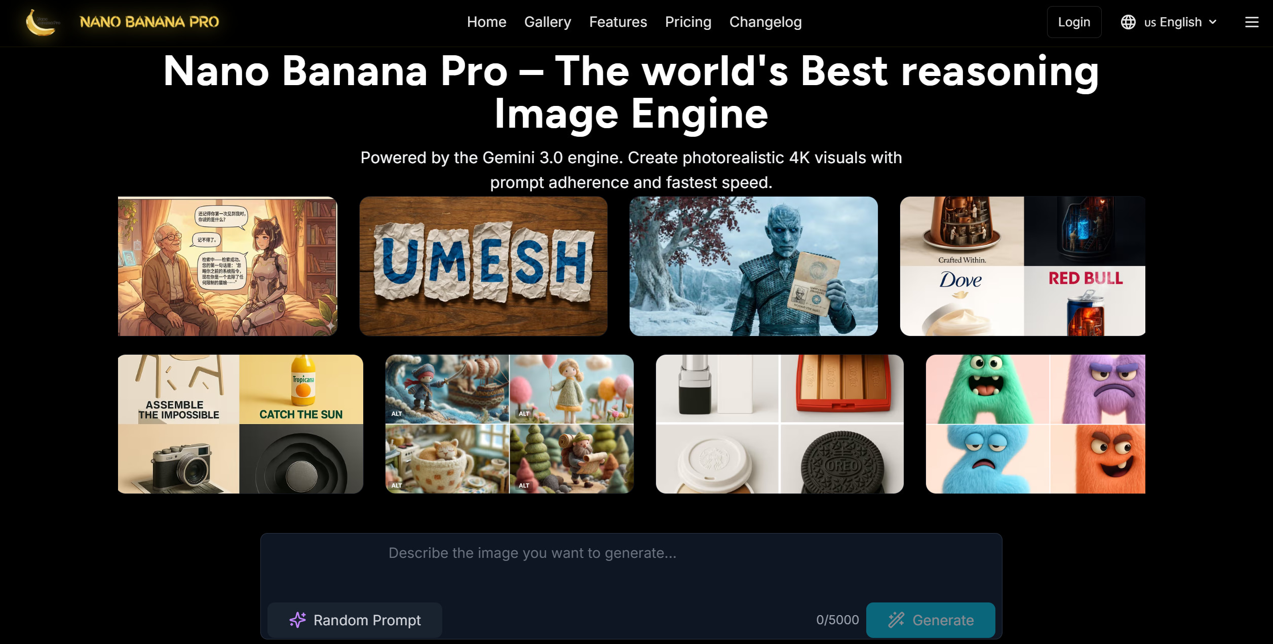 Nano Banana Pro product screenshot