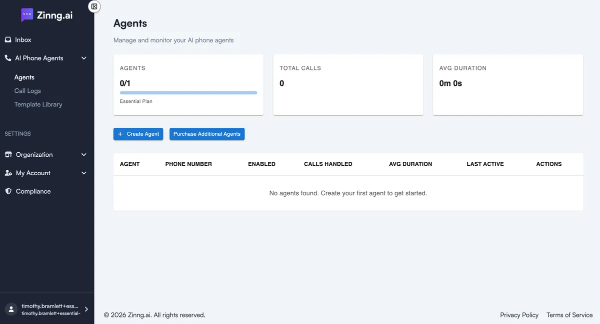 Zinng.ai product screenshot