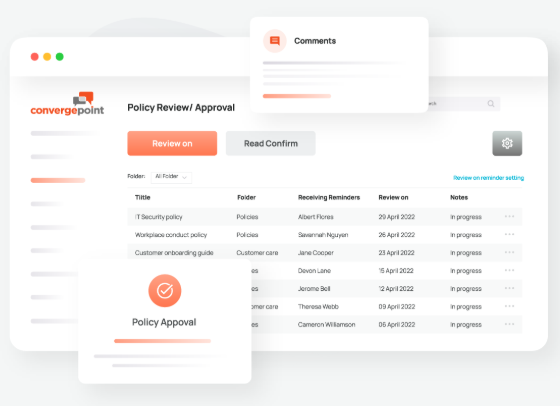 ConvergePoint policy management software product screenshot