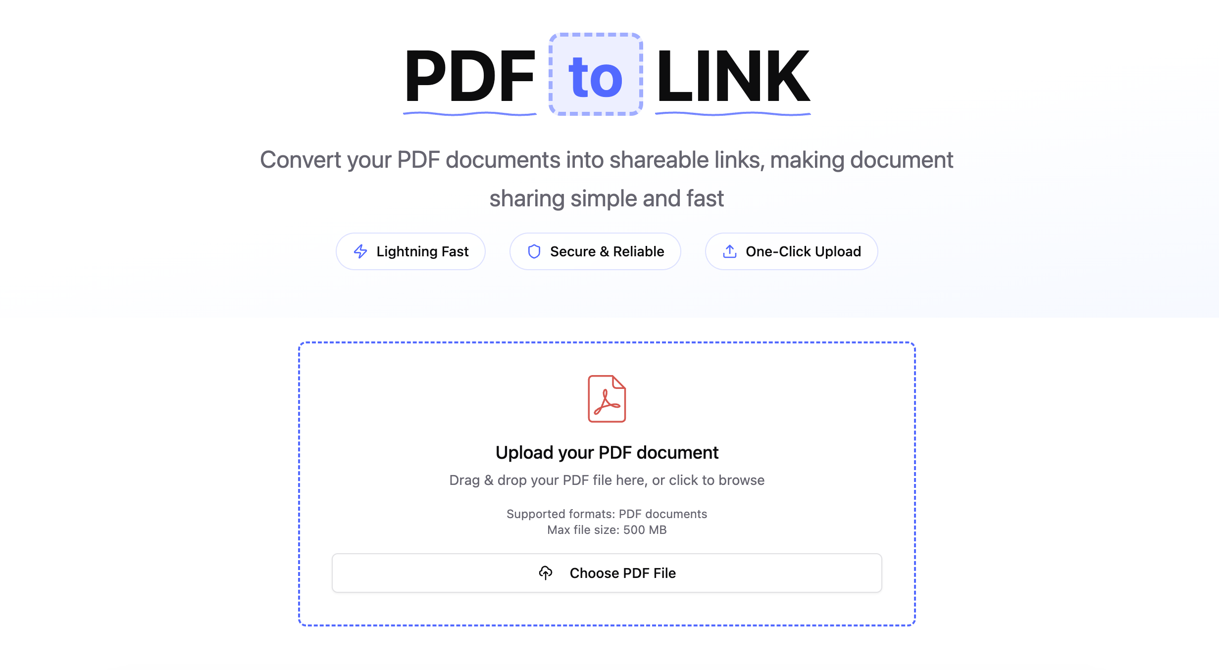 PDF to Link product screenshot