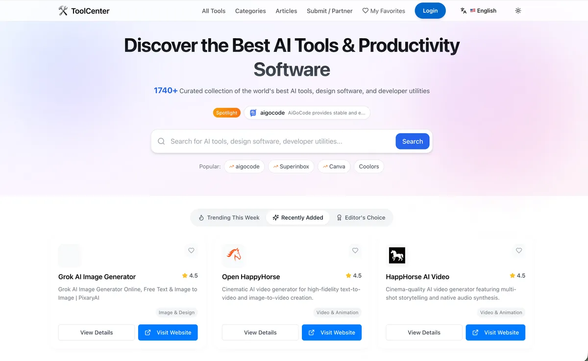 ToolCenter product screenshot