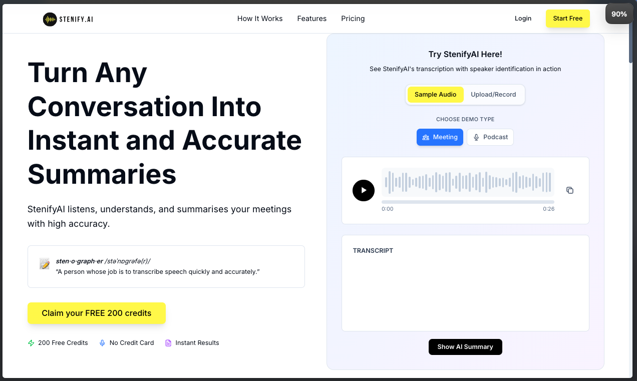 StenifyAI product screenshot