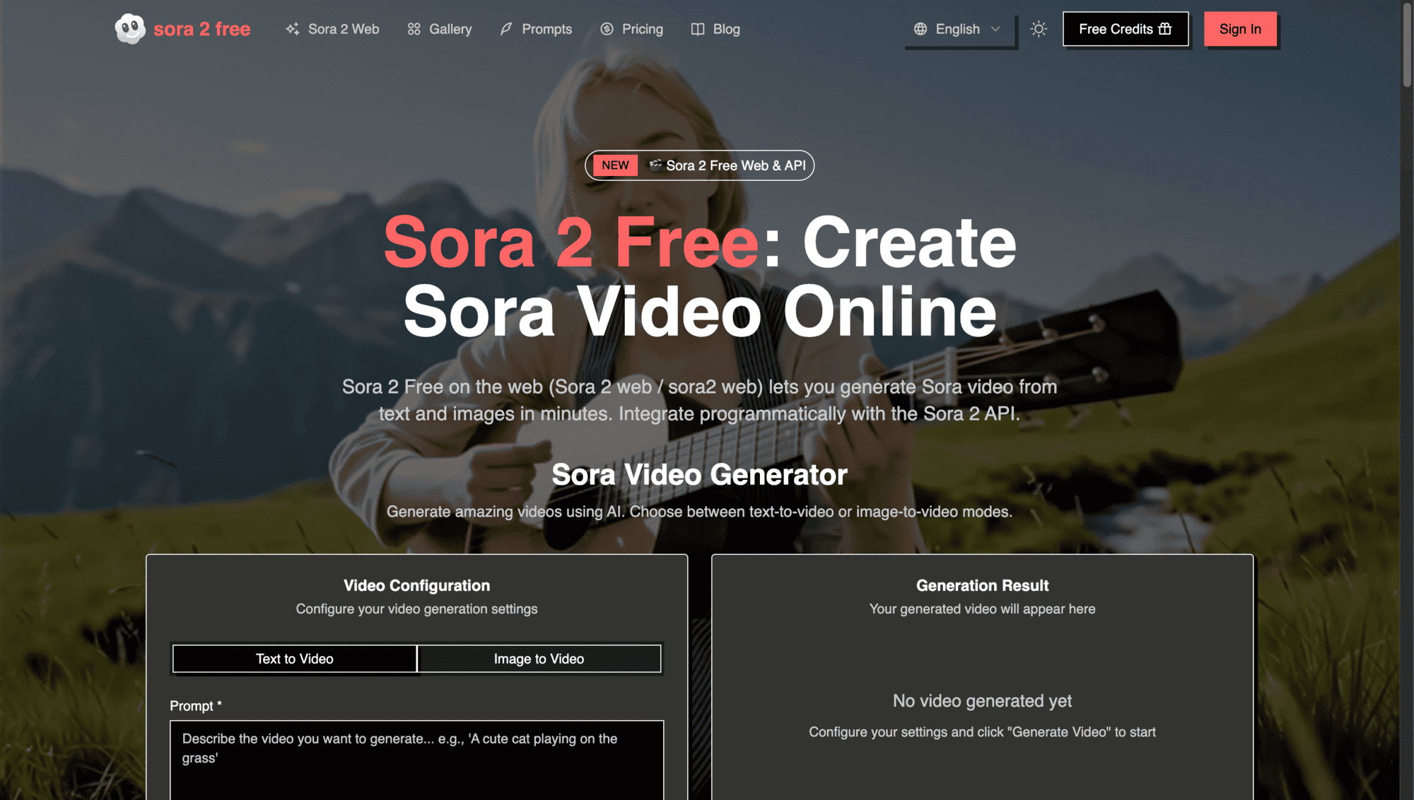 sora 2 web product screenshot