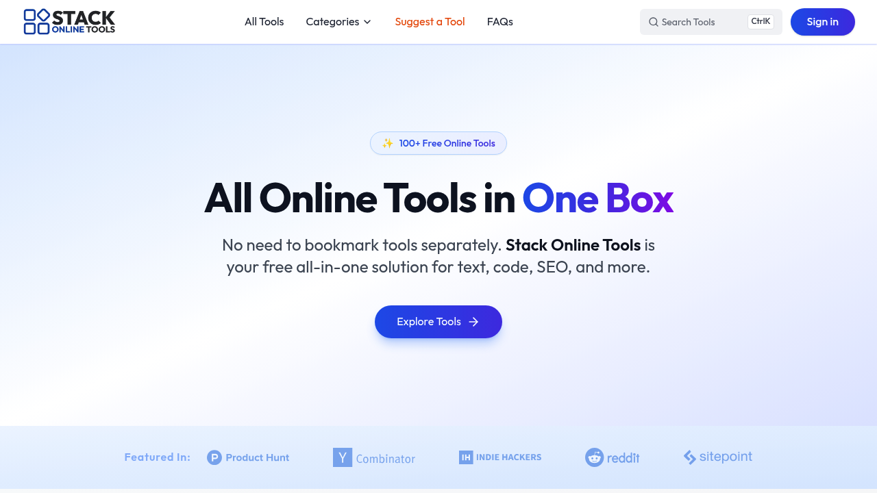Stack Online Tools product screenshot