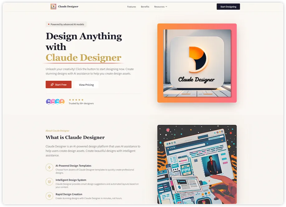 Claude Designer product screenshot
