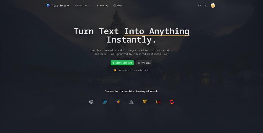 Text to Any product screenshot