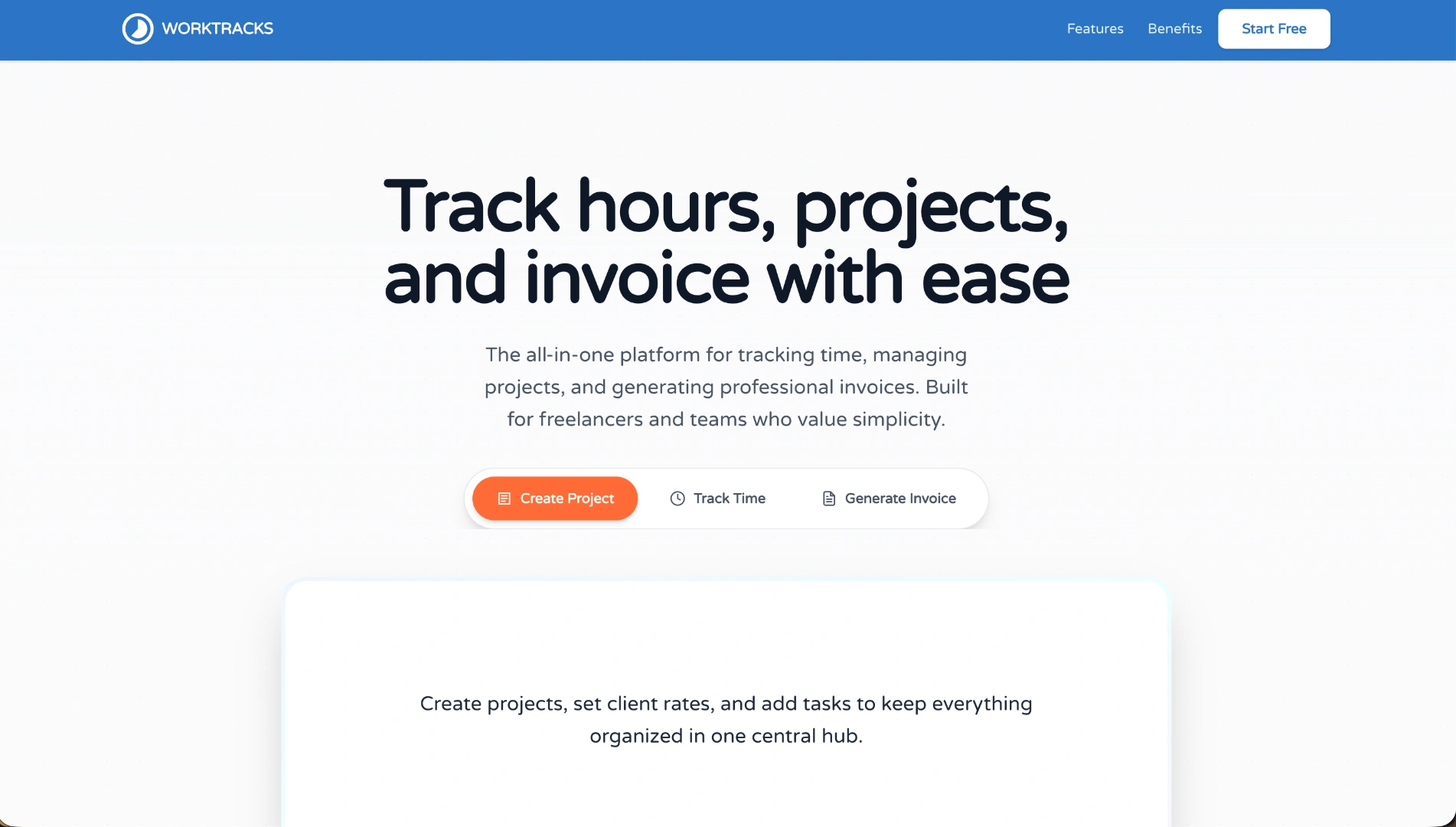 Worktracks product screenshot