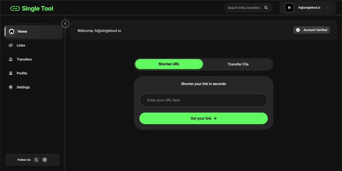 Single Tool product screenshot