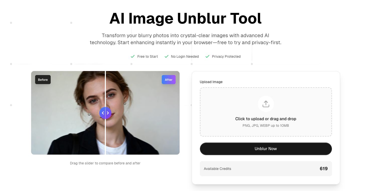 ImgUnblur product screenshot