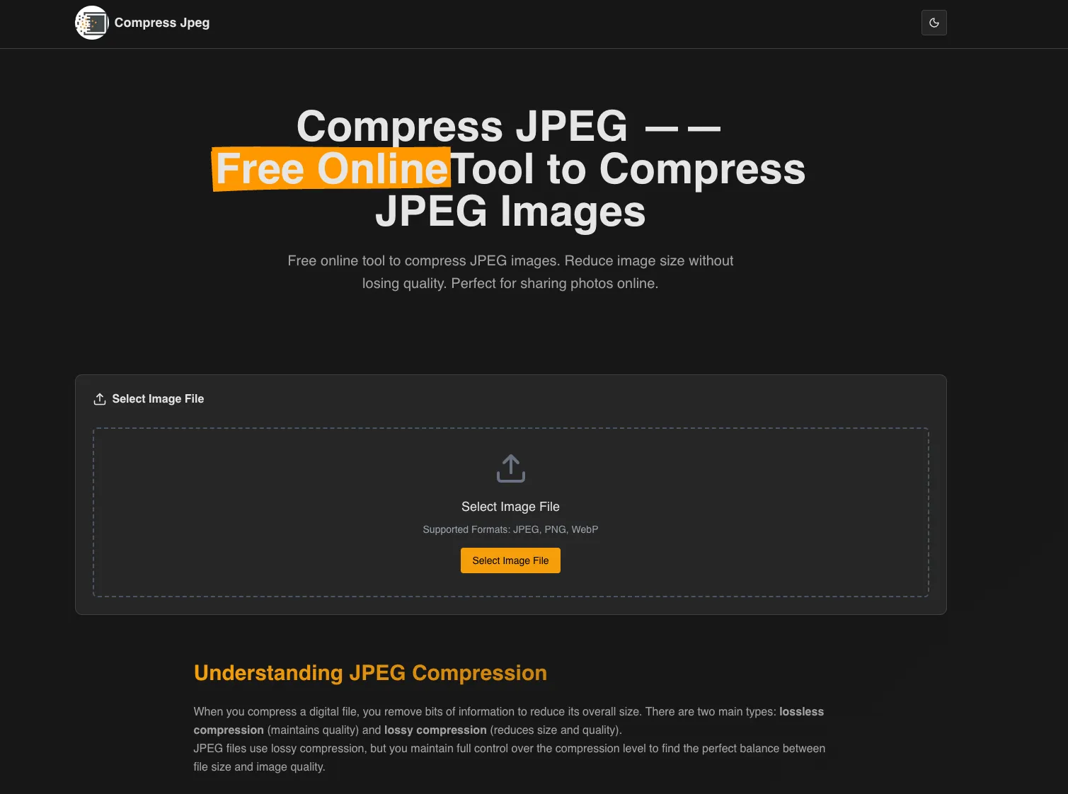 Compress JPEG product screenshot