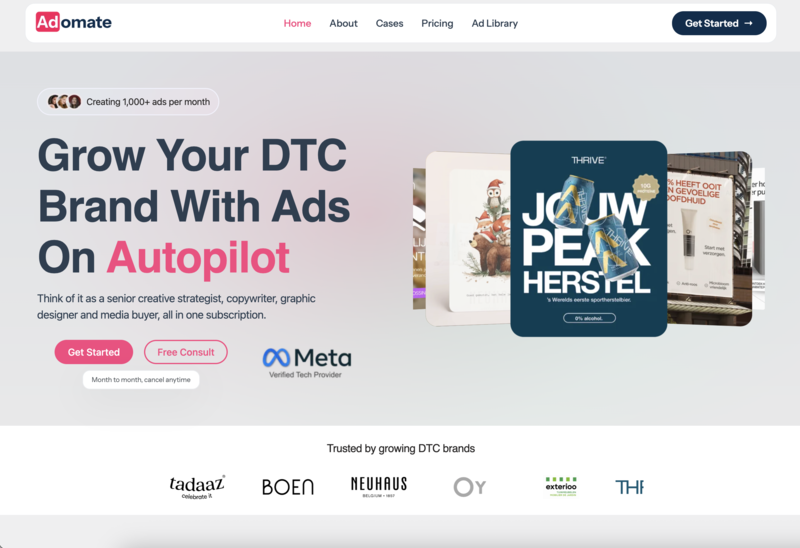Adomate product screenshot
