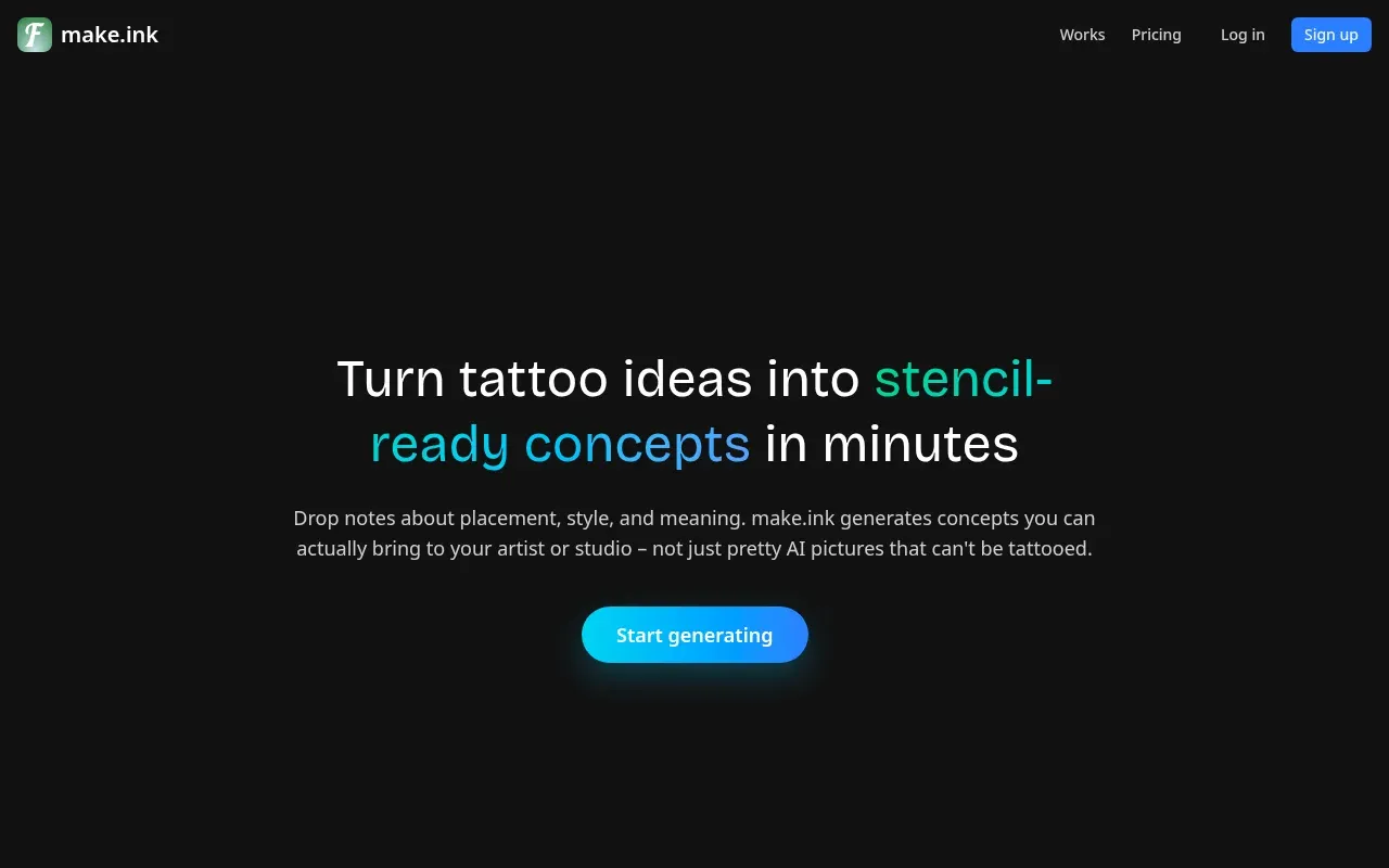 make.ink product screenshot