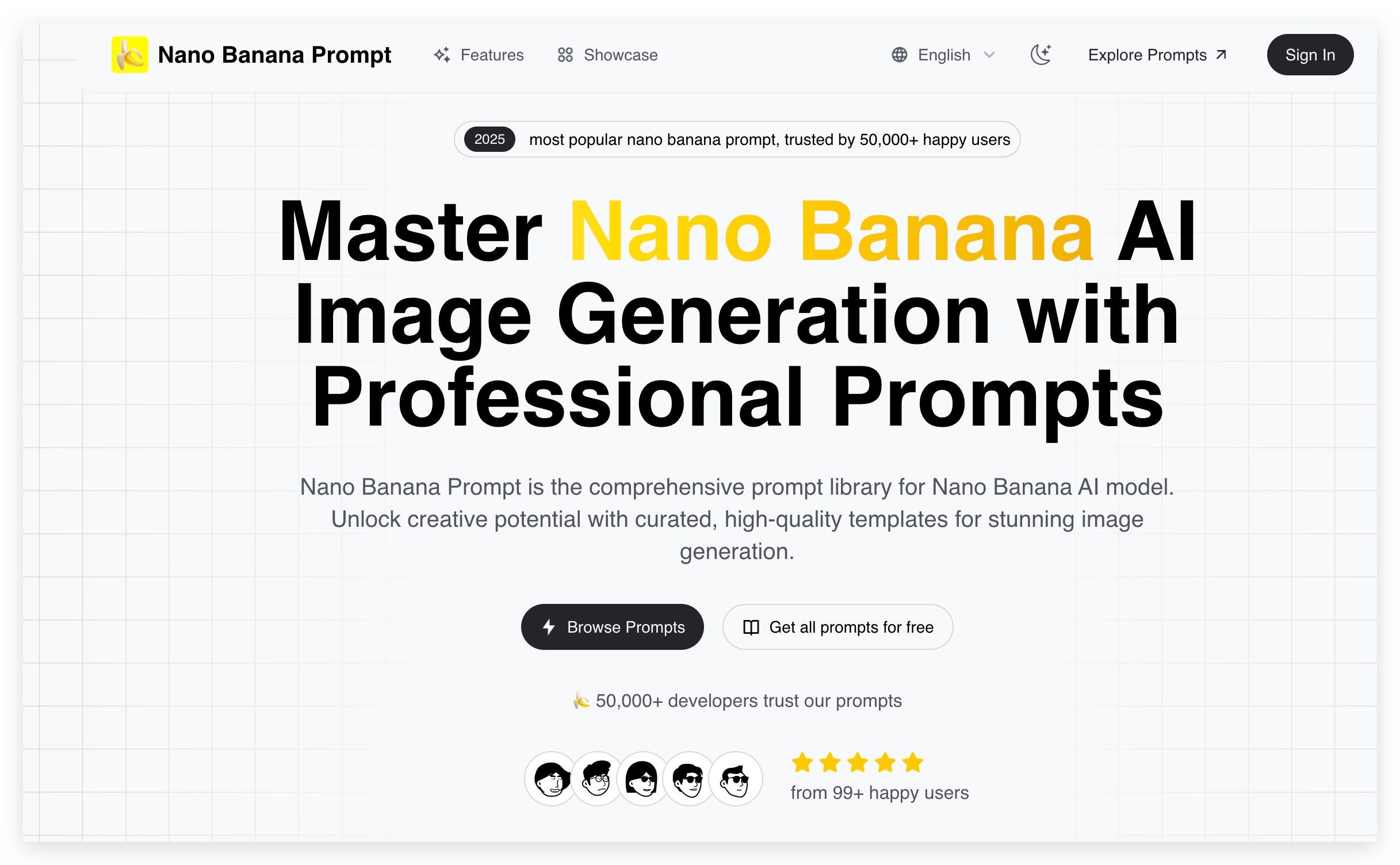 Nano Banana Prompt product screenshot