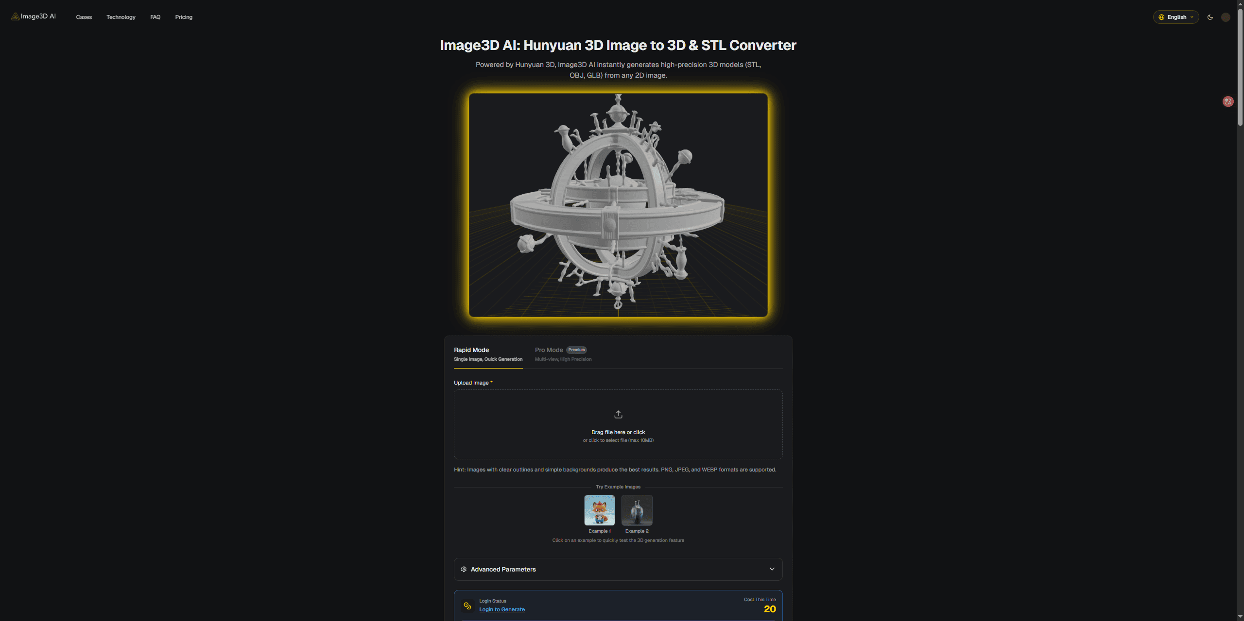 Image3D AI product screenshot