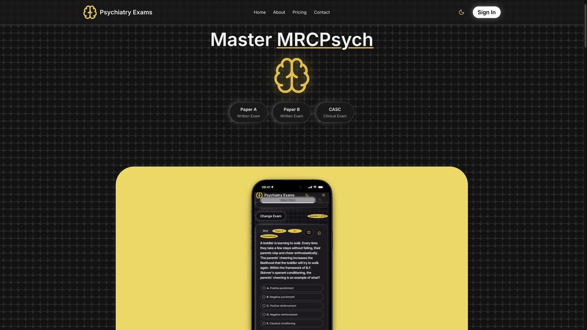 Psychiatry Exams product screenshot