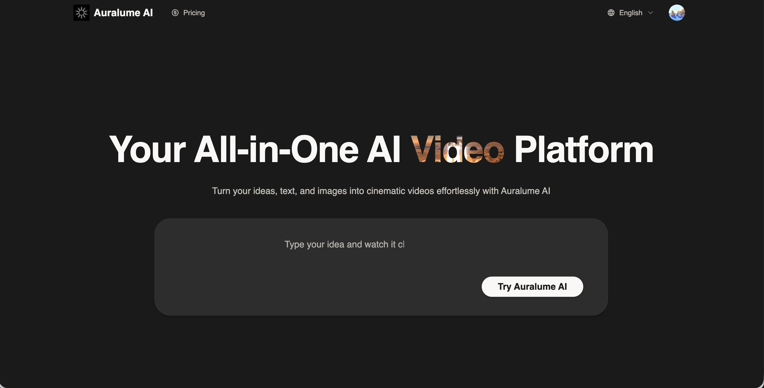 Auralume AI product screenshot