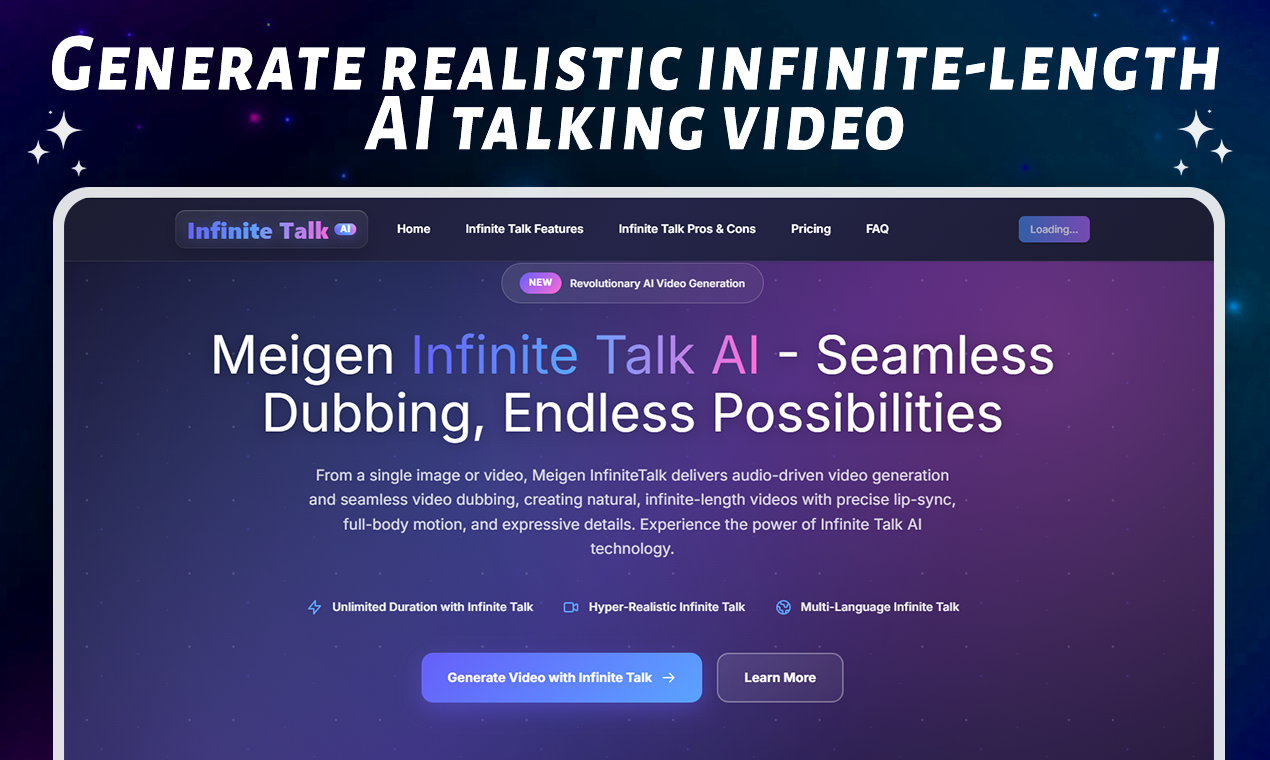 InfiniteTalk AI product screenshot