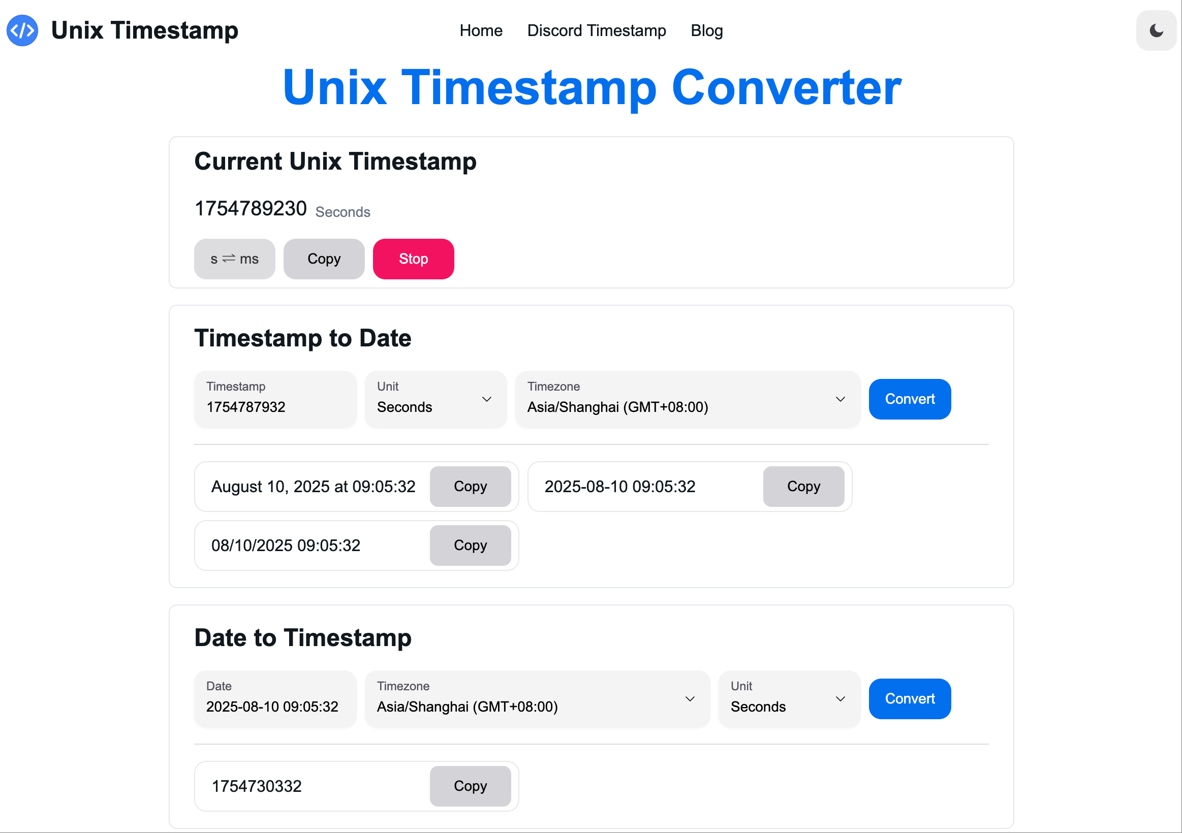 Unix Timestamp Converter - Product Image