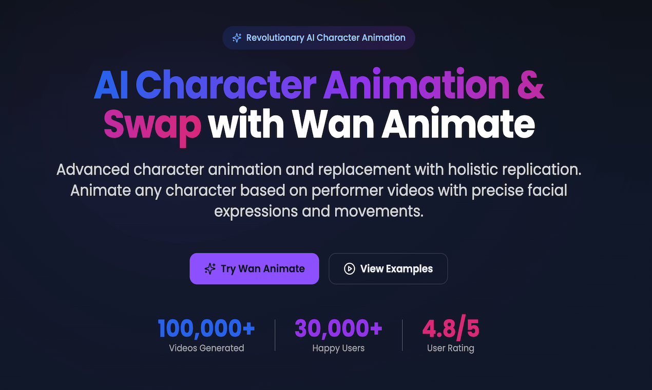 Wan Animate product screenshot