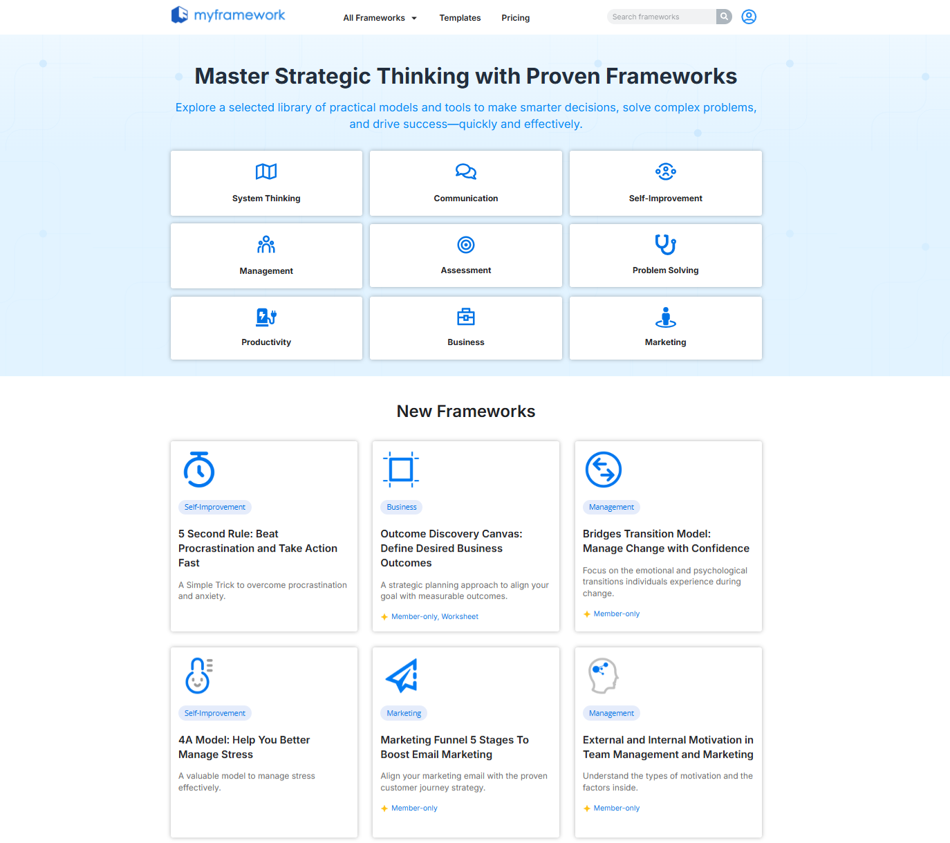 Myframework product screenshot