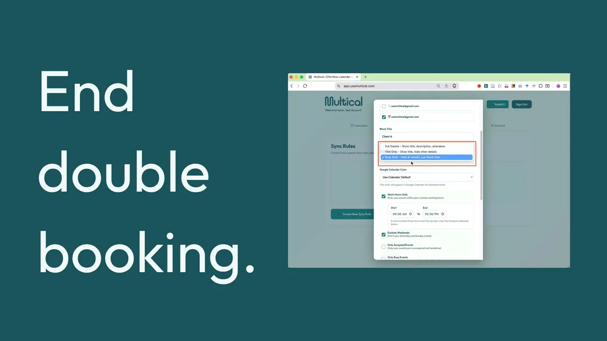 Multical product screenshot