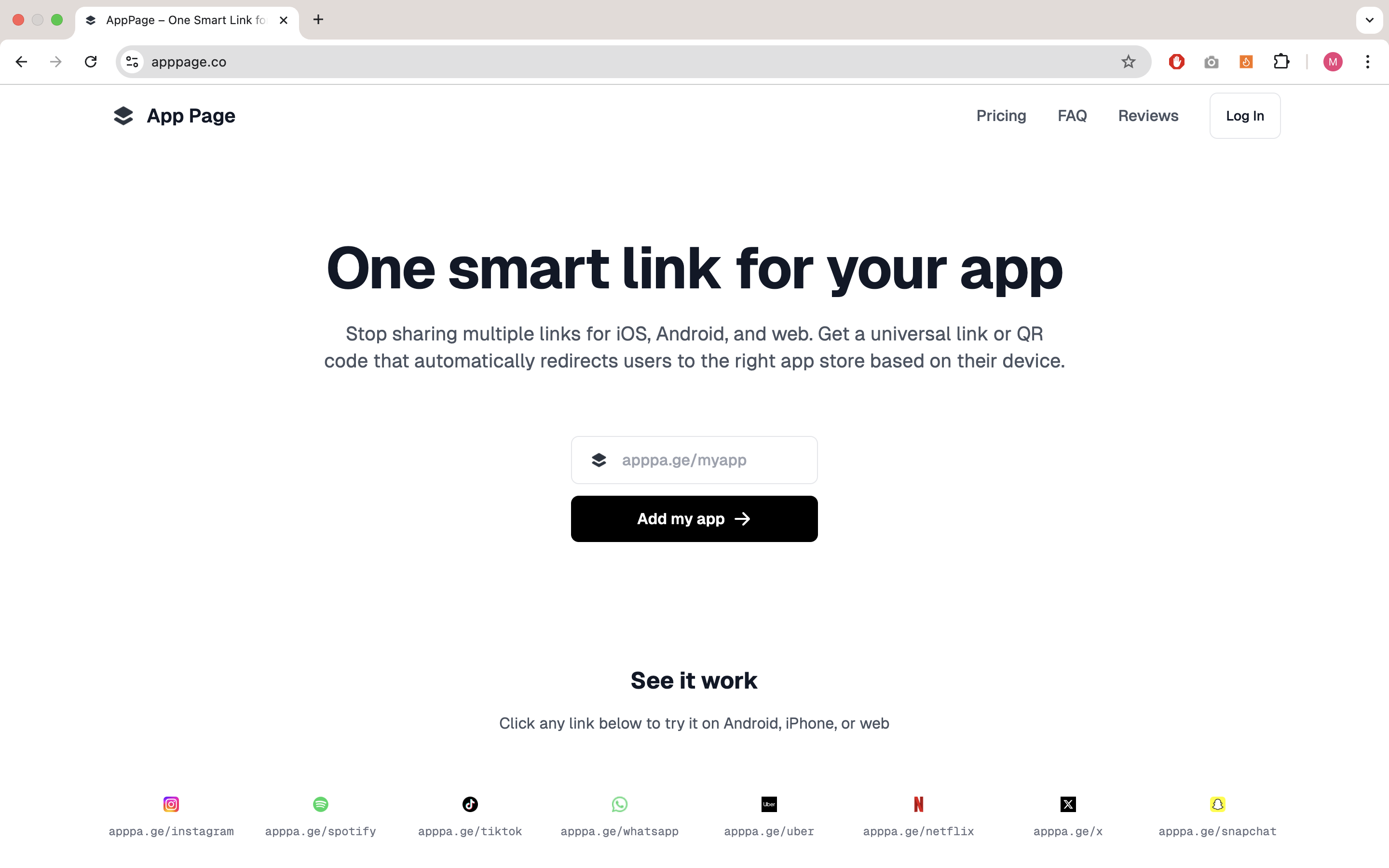 AppPage product screenshot