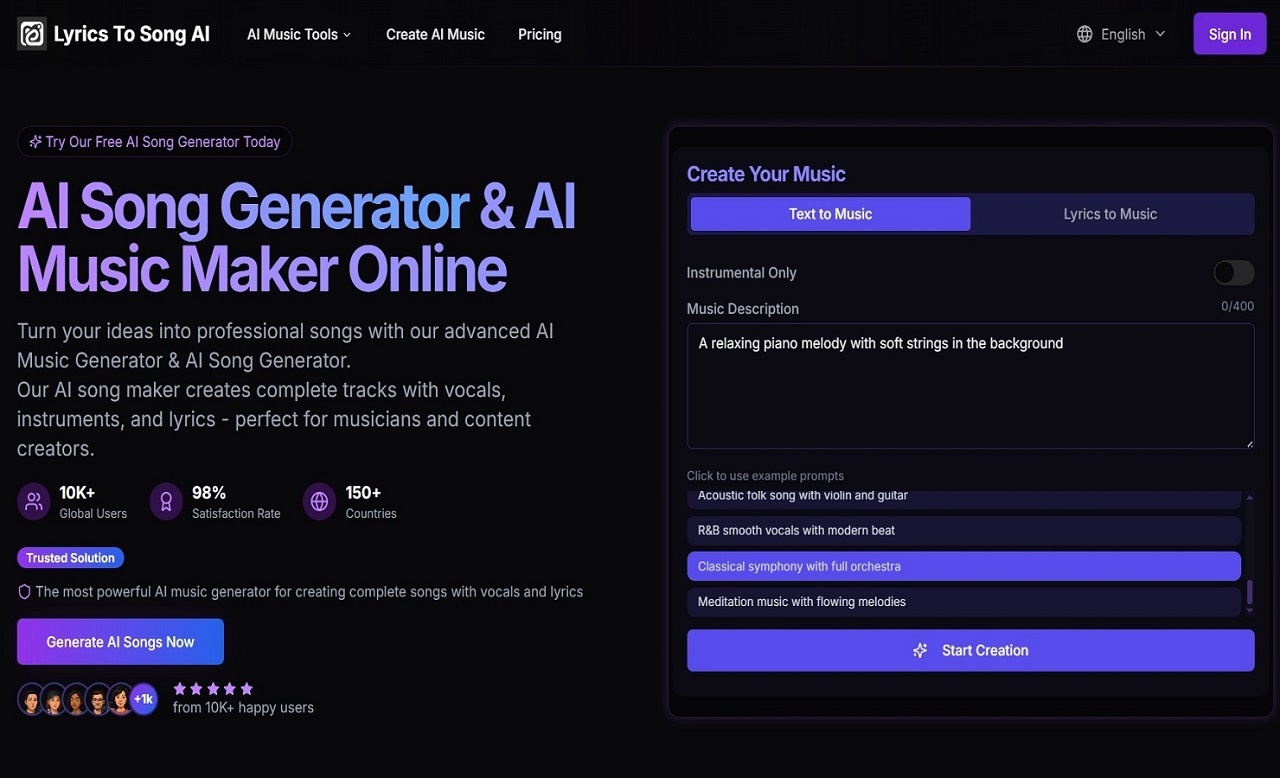 AI Song Generator - Product Image