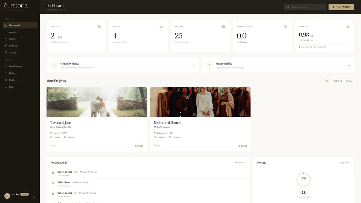Ourstoria product screenshot