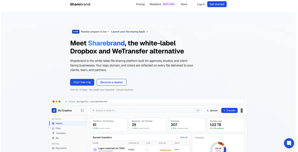 Sharebrand product screenshot