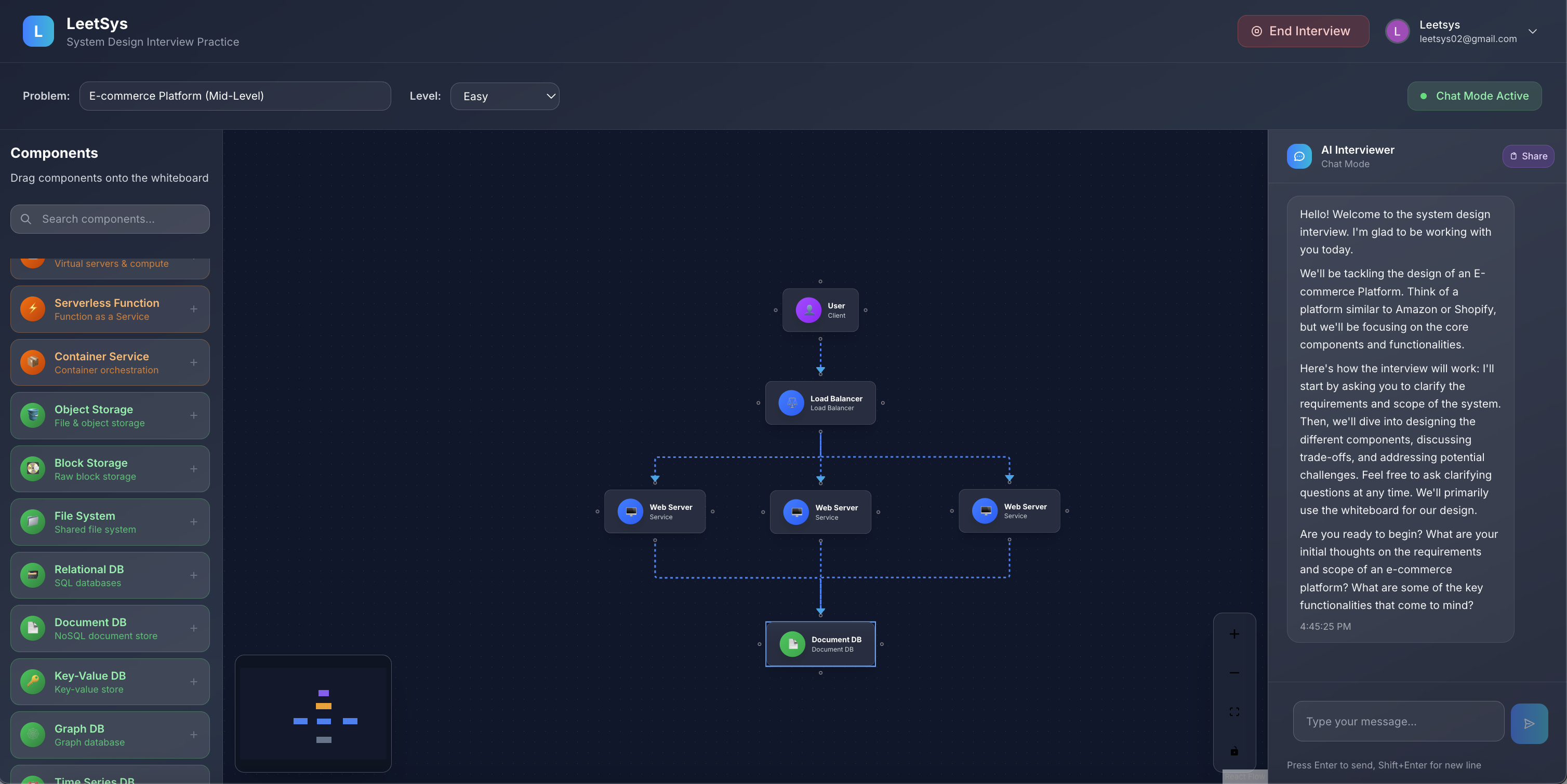 LeetSys product screenshot