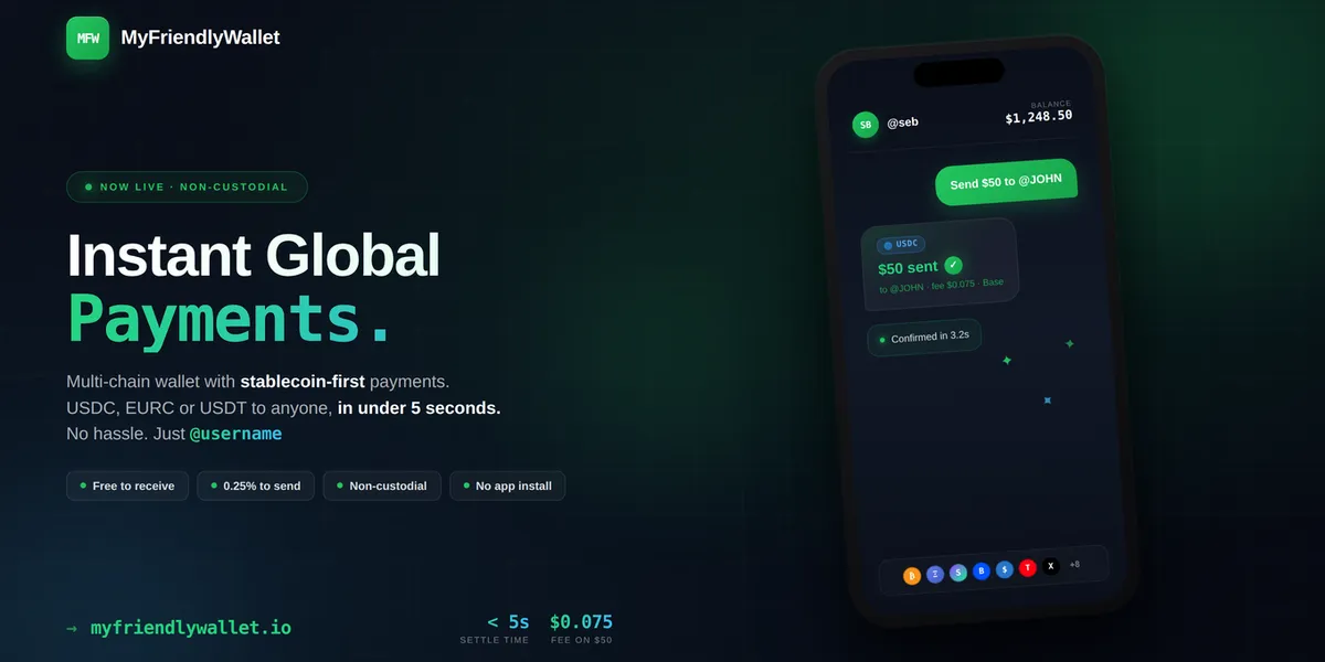 MyFriendlyWallet product screenshot