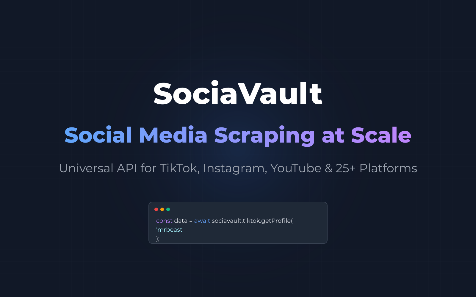 Sociavault product screenshot