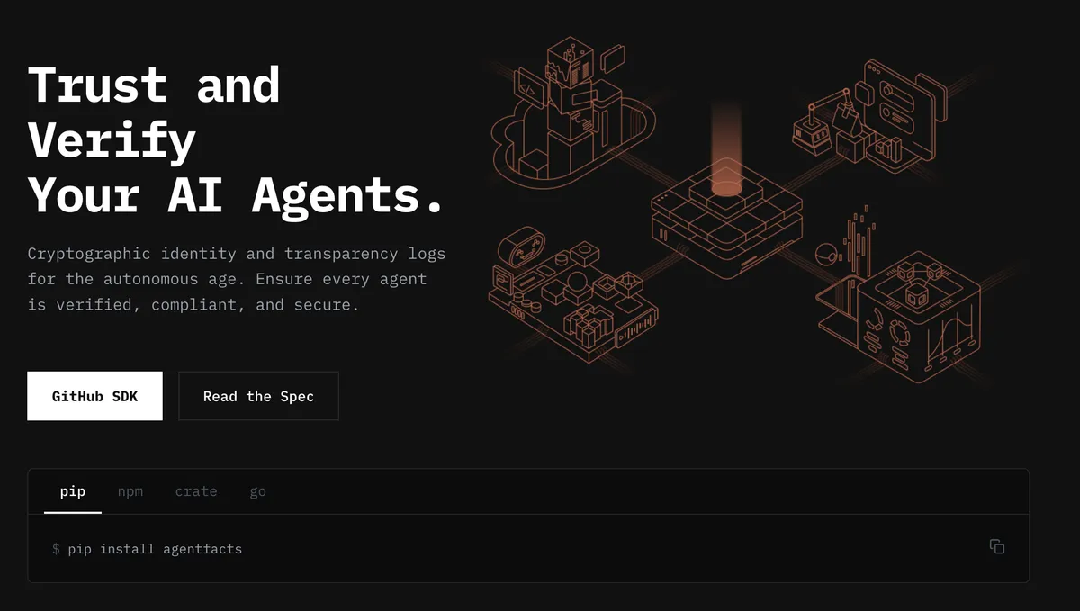 AgentFacts product screenshot