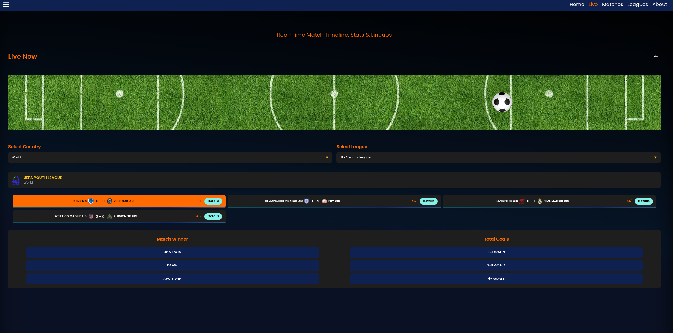 Futballero product screenshot