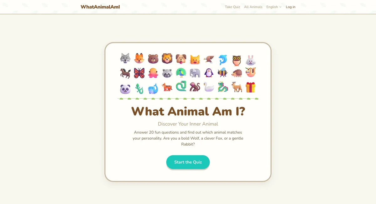 What Animal Am I? product screenshot
