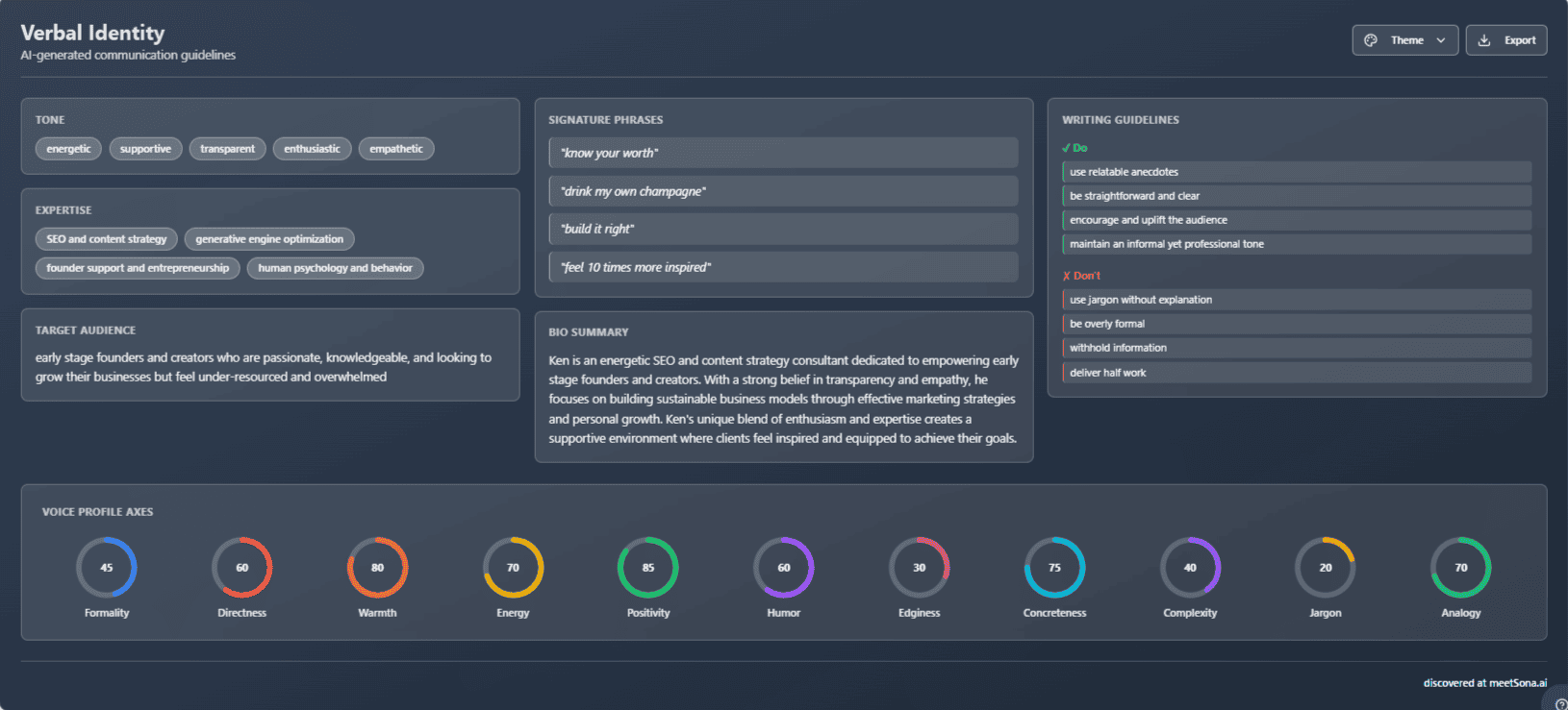 Meet Sona product screenshot