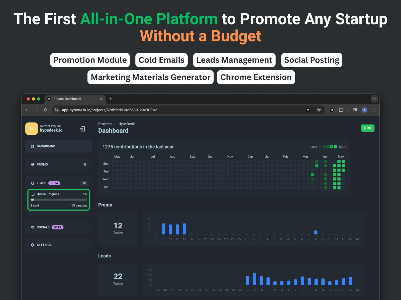 HypeDesk product screenshot
