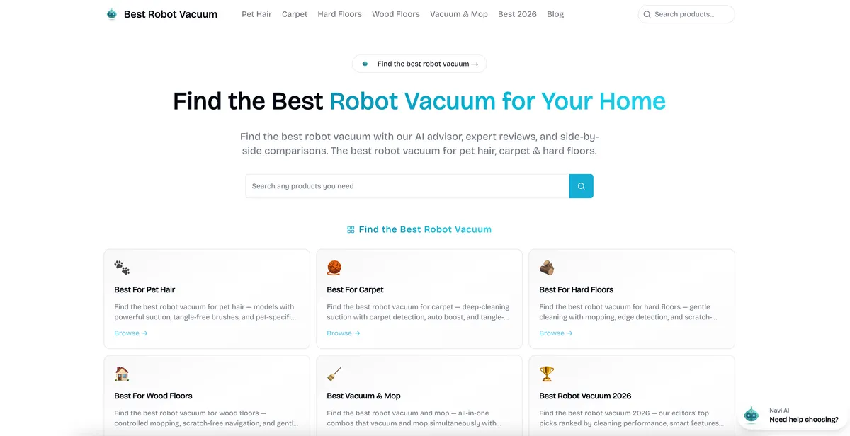 Best Robot Vacuum product screenshot