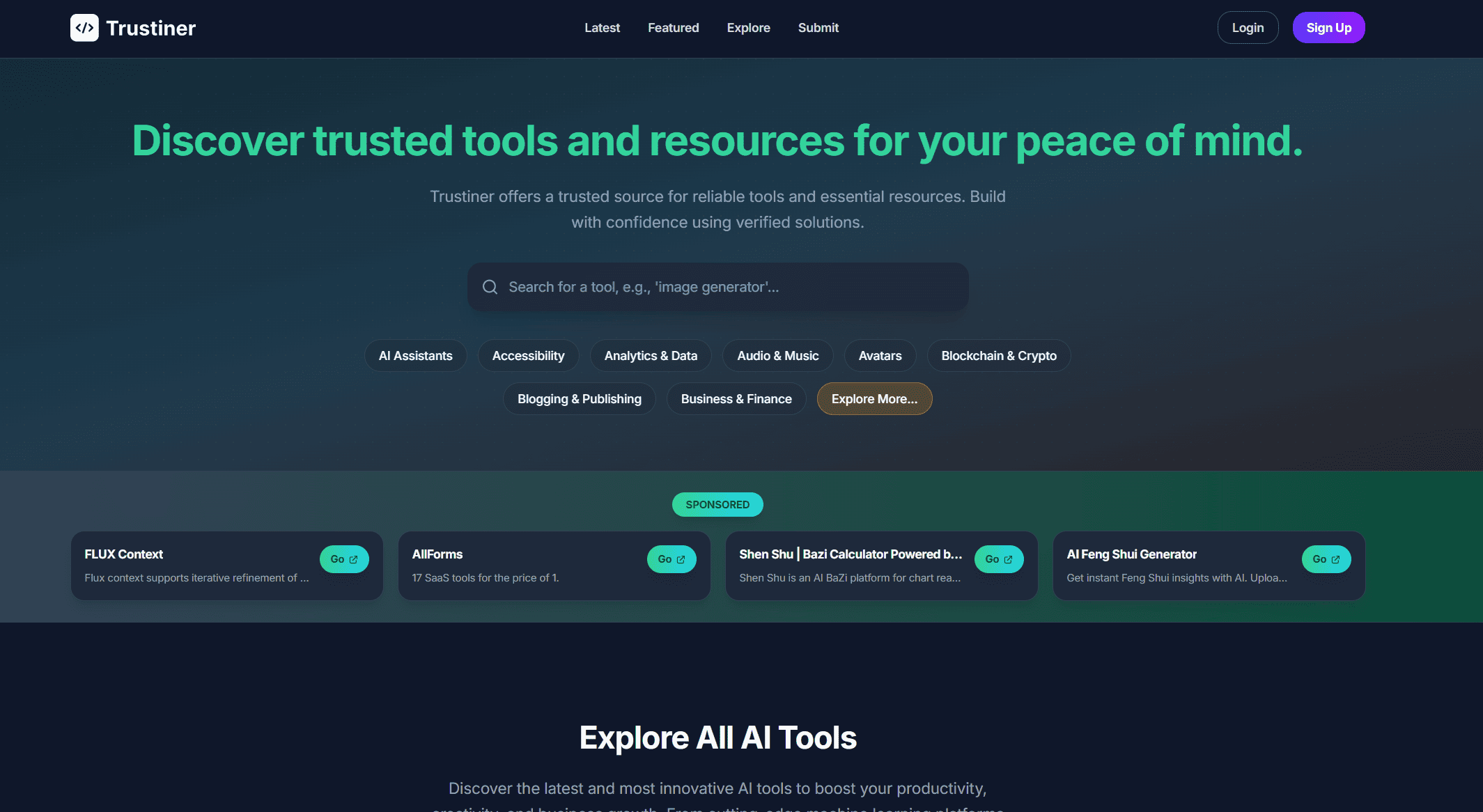 Trustiner product screenshot