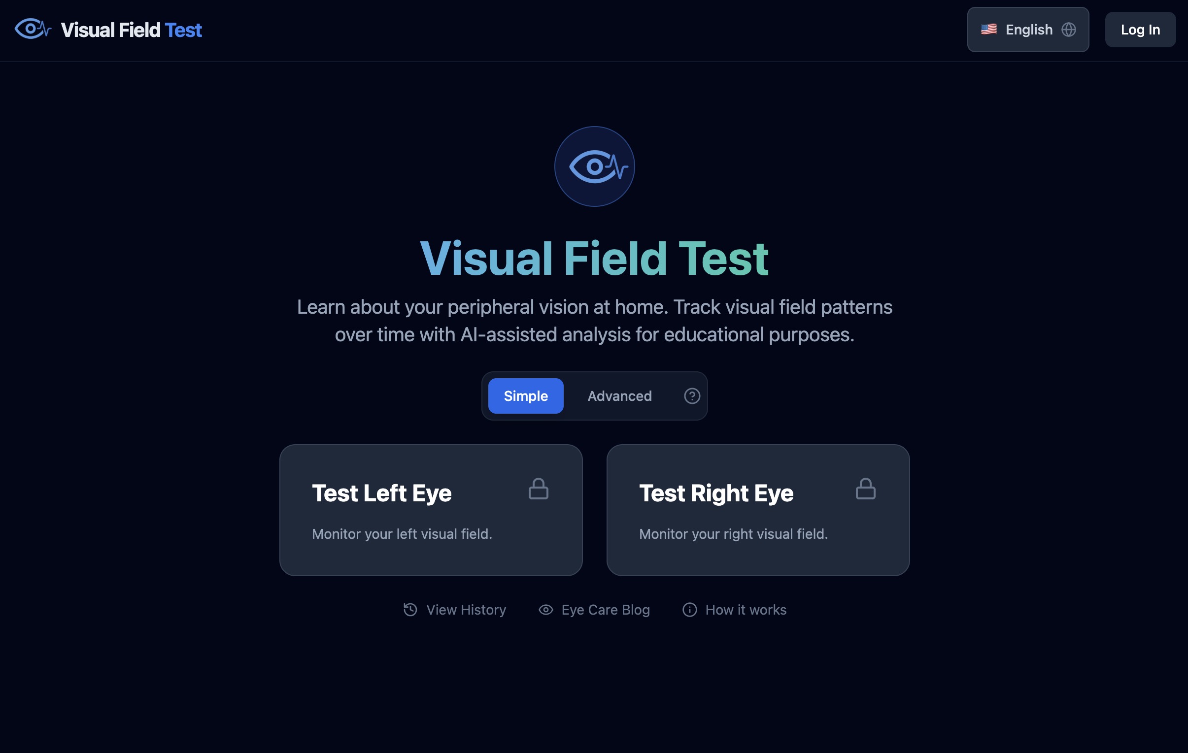 Visual Field Test product screenshot