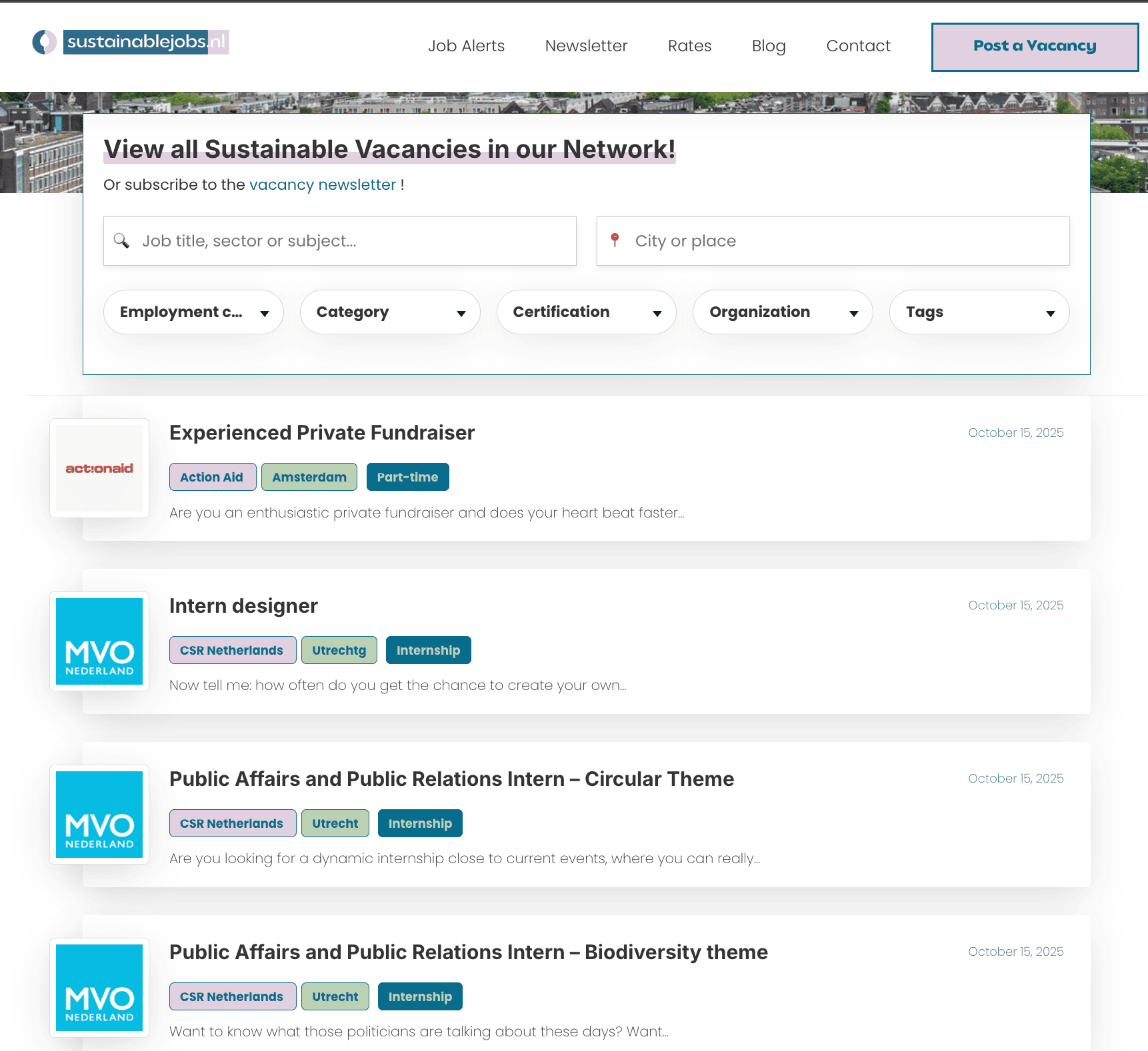 Sustainablejobs product screenshot