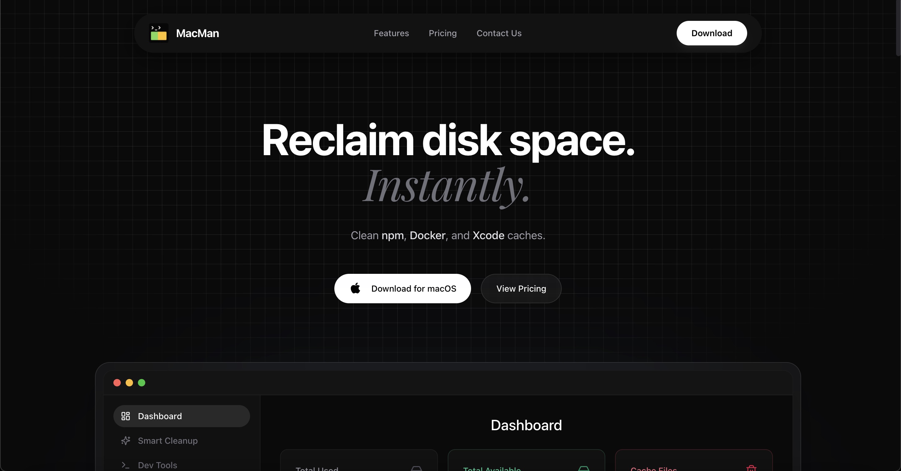 MacMan product screenshot