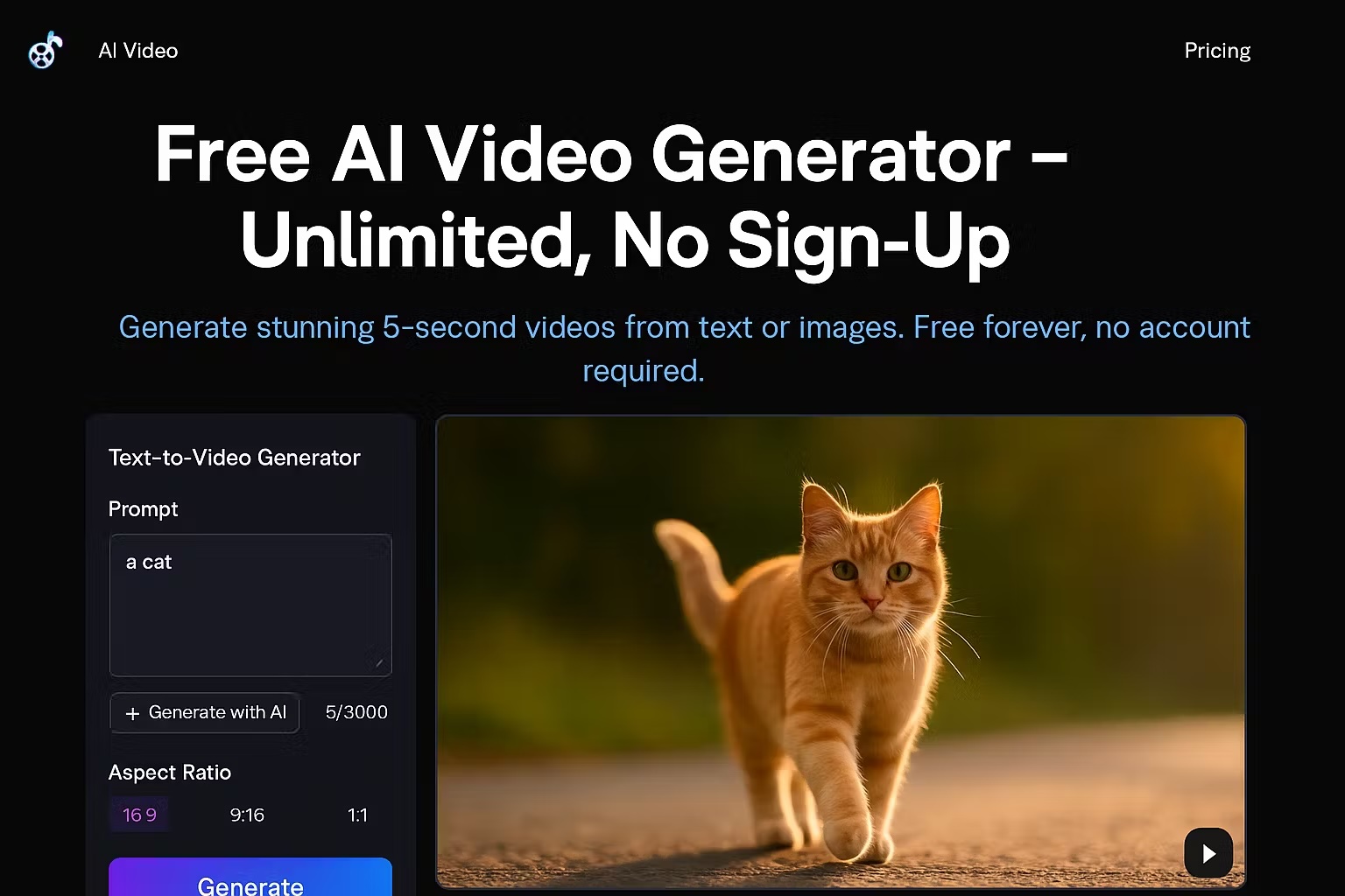 Free AI Video Maker - Product Image