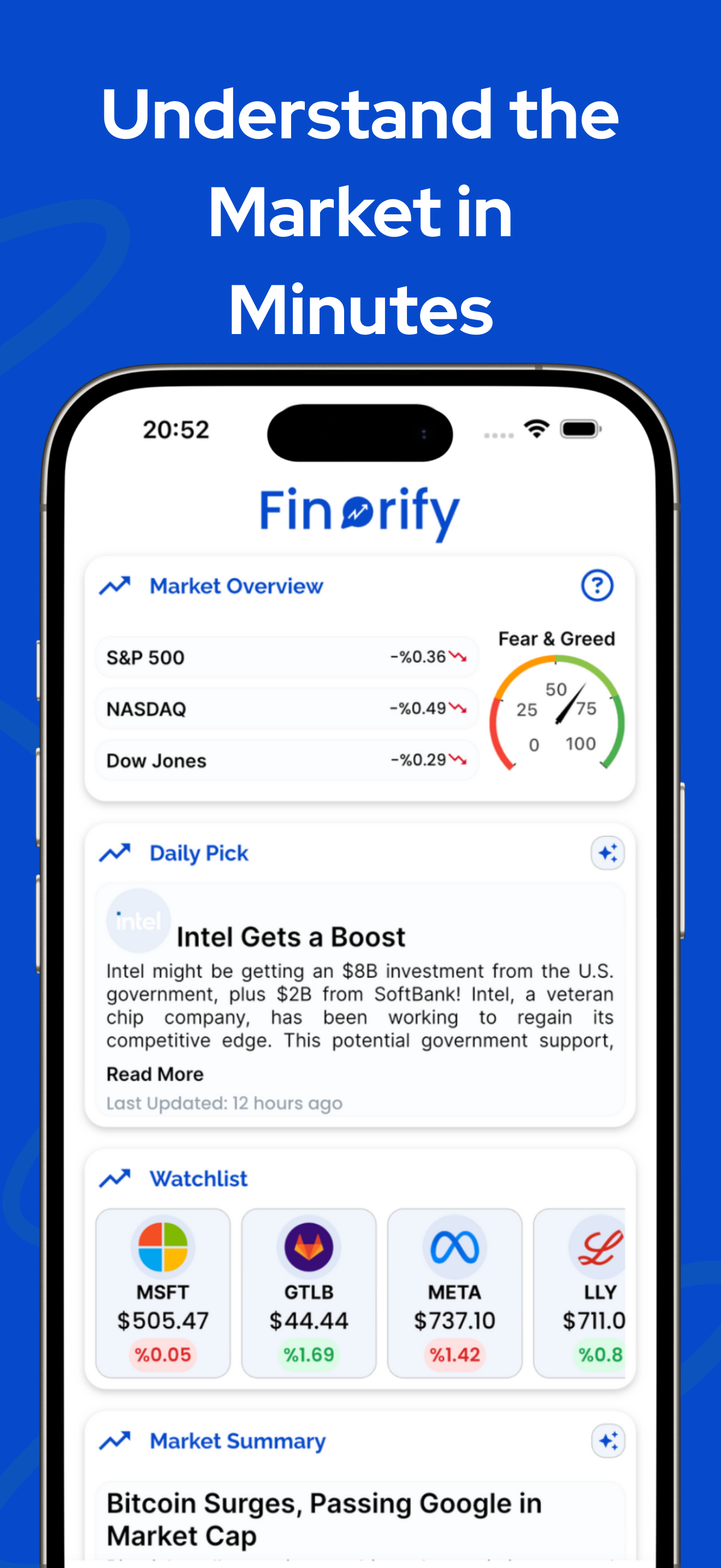 Finorify product screenshot