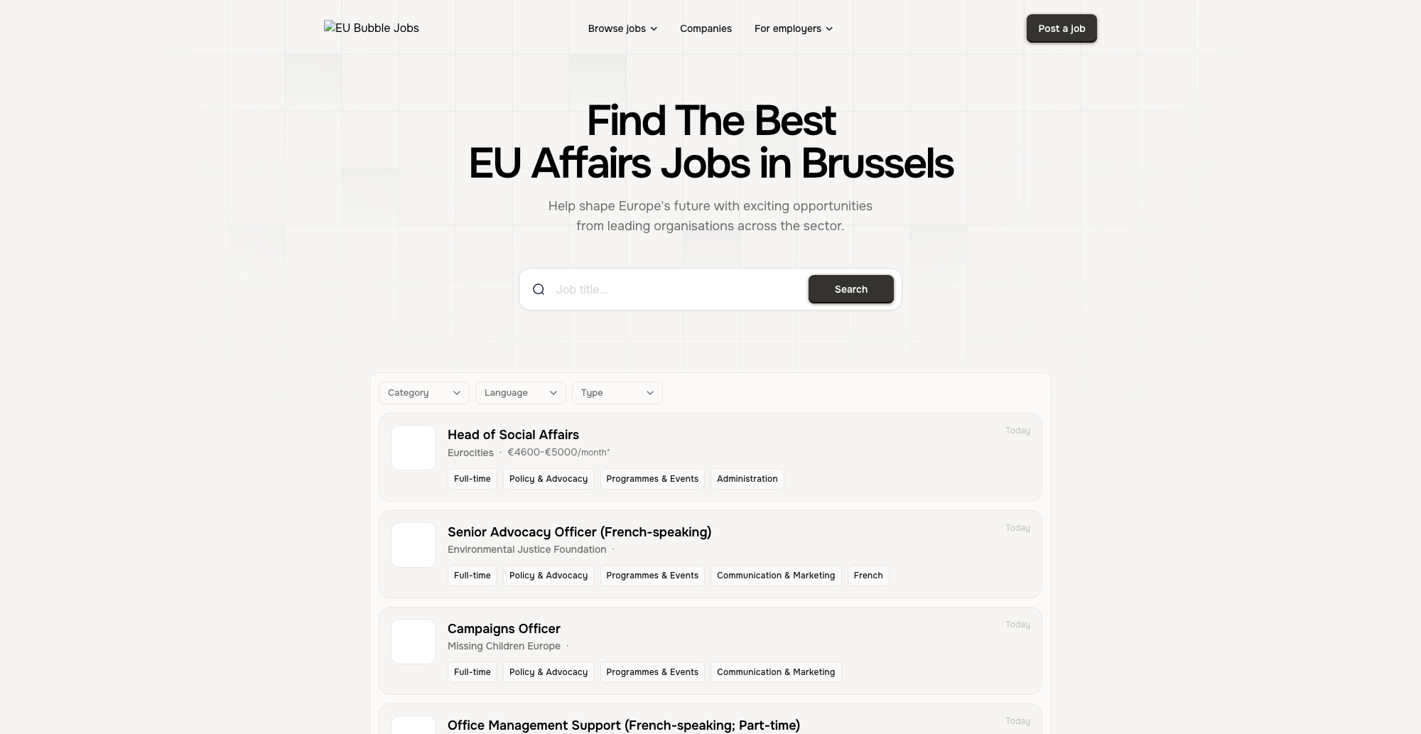 Jobs in Brussels product screenshot