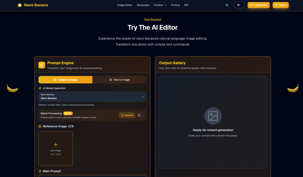 Nano Banana product screenshot