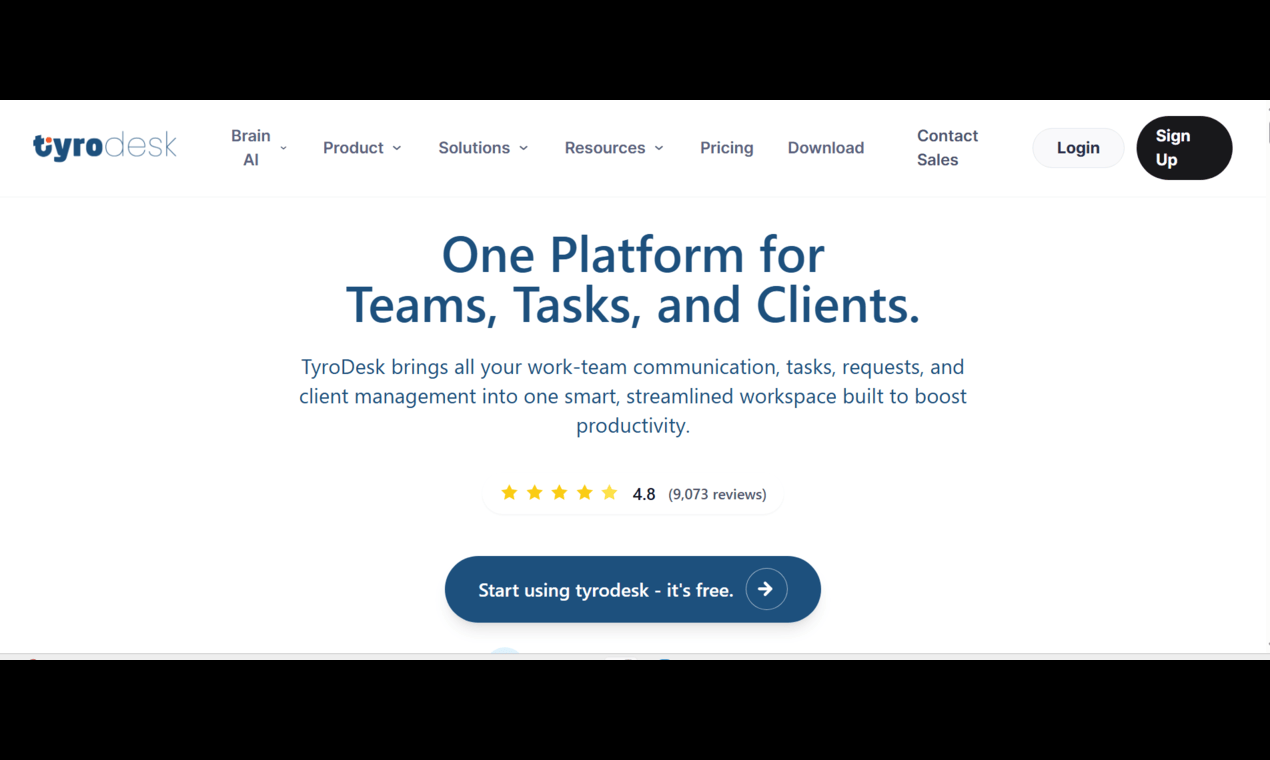 TyroDesk product screenshot