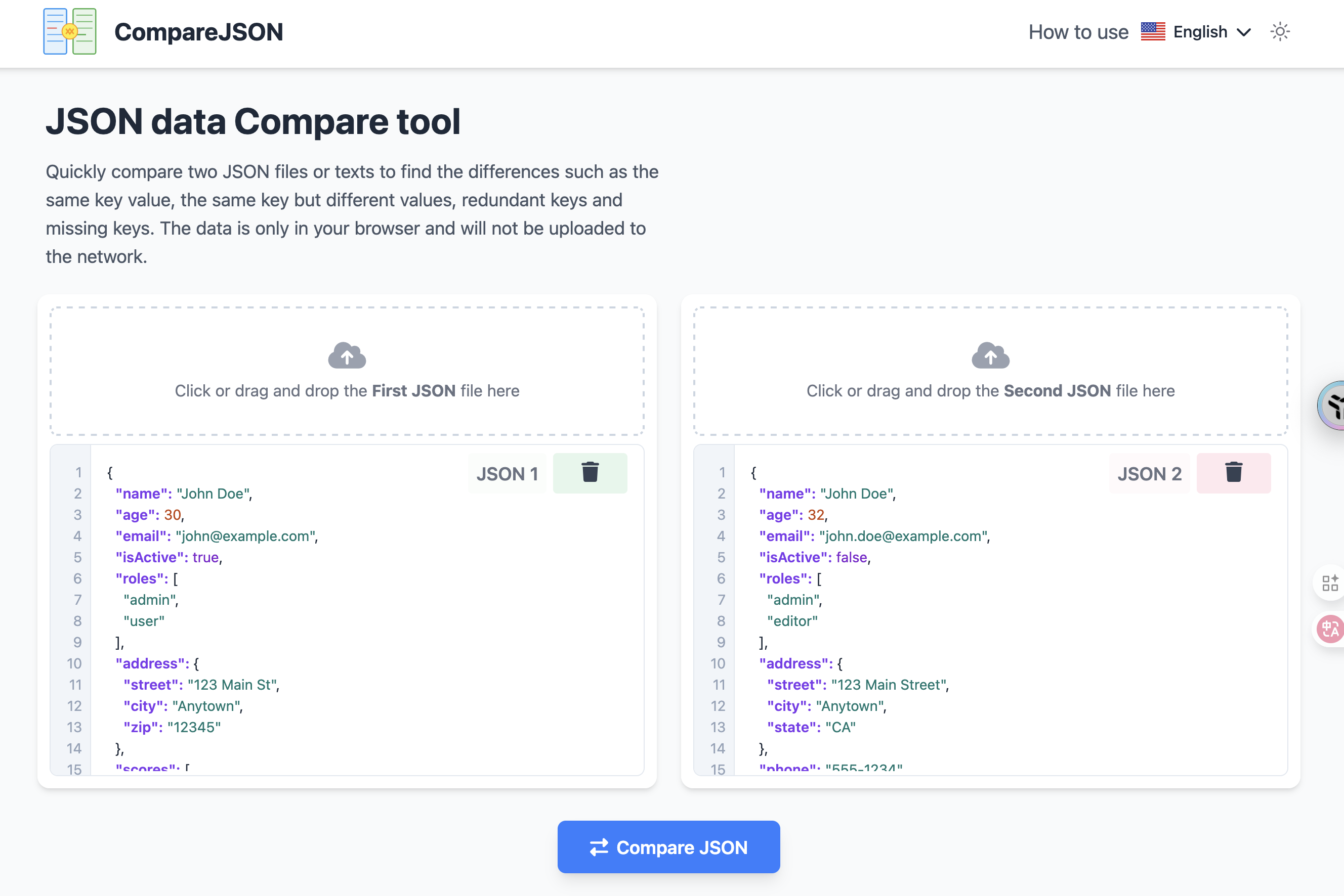 JSON Compare Tool - Product Image