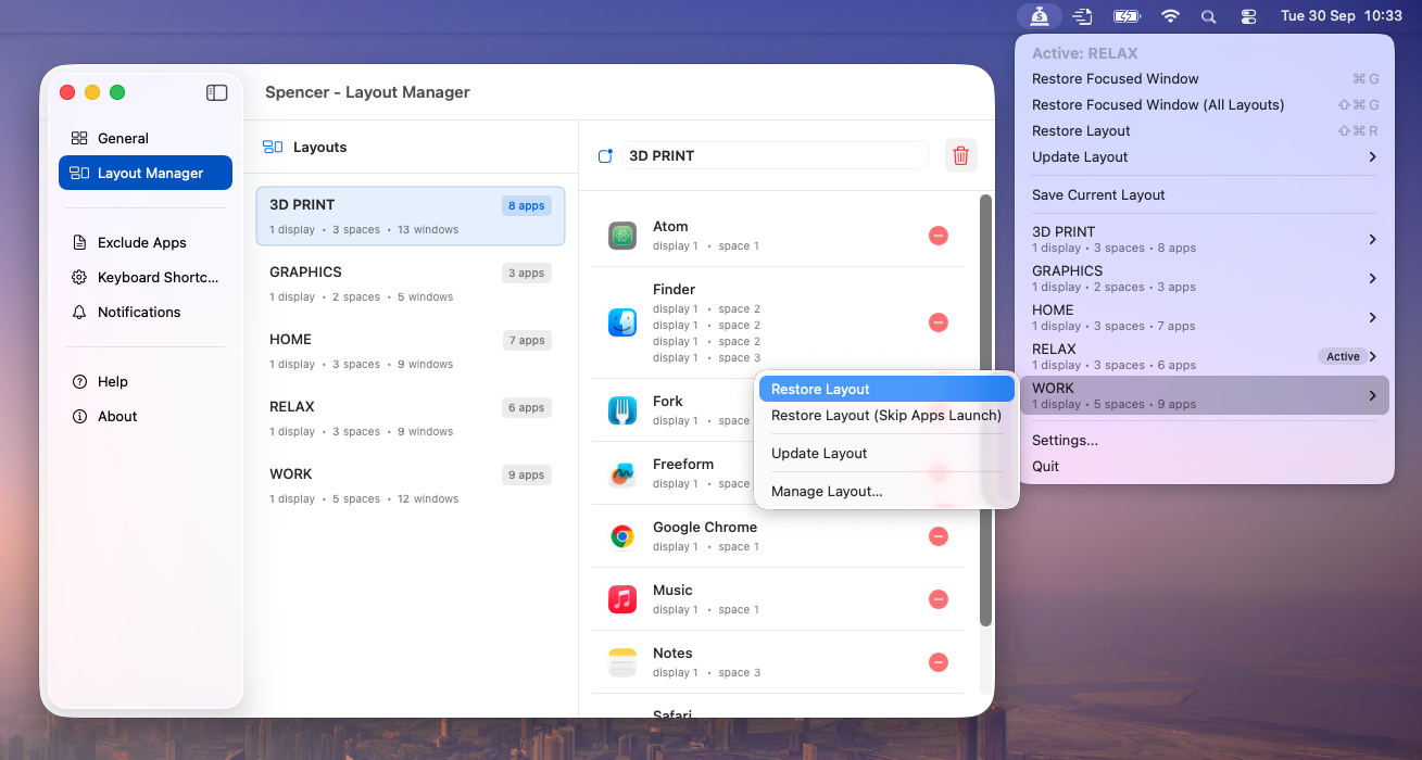 Spencer product screenshot